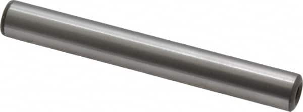 Jergens - 3/8" Diam x 3" Pin Length Alloy Steel Pull Out Dowel Pin - C 47-58 & C 60-64 (Surface) Hardness, 1 Beveled & 1 Threaded End - Benchmark Tooling