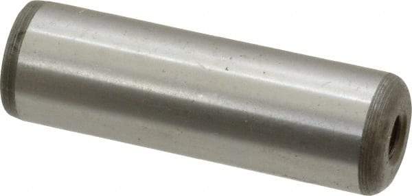 Jergens - 5/8" Diam x 2" Pin Length Alloy Steel Pull Out Dowel Pin - C 47-58 & C 60-64 (Surface) Hardness, 1 Beveled & 1 Threaded End - Benchmark Tooling
