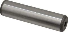 Jergens - 1" Diam x 4" Pin Length Alloy Steel Pull Out Dowel Pin - C 47-58 & C 60-64 (Surface) Hardness, 1 Beveled & 1 Threaded End - Benchmark Tooling