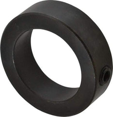 Climax Metal Products - 2-1/16" Bore, Steel, One Piece Solid Set Screw Collars - 3" Outside Diam, 7/8" Wide - Benchmark Tooling