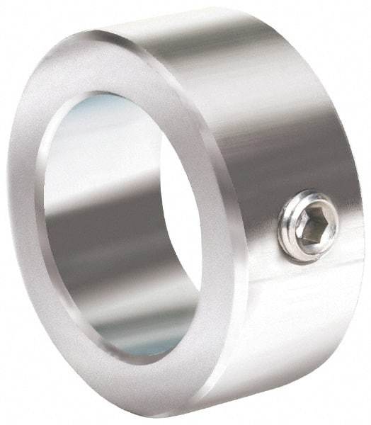 Climax Metal Products - 2-1/16" Bore, Stainless Steel, One Piece Solid Set Screw Collars - 3" Outside Diam, 7/8" Wide - Benchmark Tooling