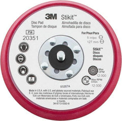3M - 5" Diam Adhesive/PSA Disc Backing Pad - Firm Density, 12,000 RPM - Benchmark Tooling