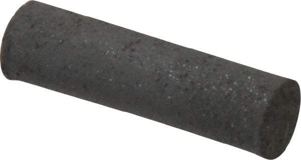 Made in USA - 1/4" Max Diam x 7/8" Long, Cylinder, Rubberized Point - Medium Grade, Silicon Carbide, 1/16" Arbor Hole, Unmounted - Benchmark Tooling