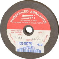 Made in USA - 4" Diam x 1/2" Hole x 3/8" Thick, 80 Grit Surface Grinding Wheel - Aluminum Oxide/Silicon Carbide Blend, Medium Grade, 5,250 Max RPM - Benchmark Tooling