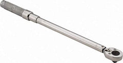 Proto - 1/2" Drive Micrometer Type Ratchet Head Torque Wrench - 40 N/m to 200 N/m Torque, 21-1/2" OAL, Ratchet Head - Benchmark Tooling