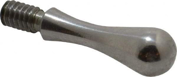 Gibraltar - 1/4-20 Threaded Stem, Fixed Handwheel & Machine Handle - Carbon Steel Bulb Shape Handle, 7/16" Long Carbon Steel Stem, 1-23/32" OAL - Benchmark Tooling