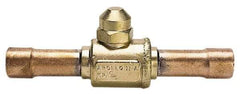 Apollo - 1-1/8" Pipe, Full Port, Brass UL Listed Ball Valve - Inline - Two Way Flow, MNPT x FNPT Ends, Cap Handle, 500 WOG - Benchmark Tooling