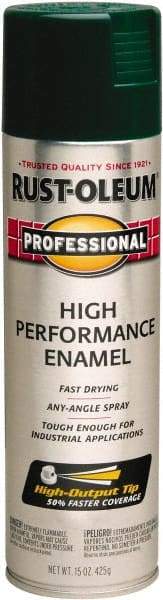Rust-Oleum - Hunter Green, Gloss, Rust Proof Enamel Spray Paint - 14 Sq Ft per Can, 15 oz Container, Use on Multipurpose - Benchmark Tooling