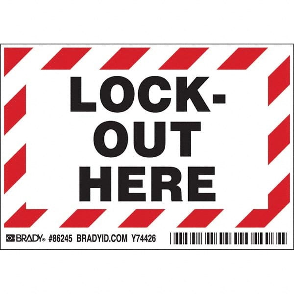 Brady - Safety & Facility Labels Message Type: Accident Prevention Header: None - Benchmark Tooling