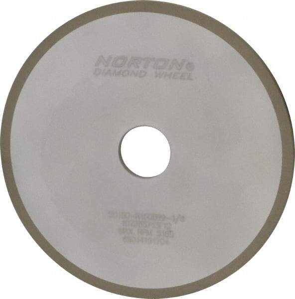 Norton - 7" Diam x 1-1/4" Hole x 1/4" Thick, 180 Grit Surface Grinding Wheel - Diamond, Type 1A1, Very Fine Grade, Resinoid Bond - Benchmark Tooling