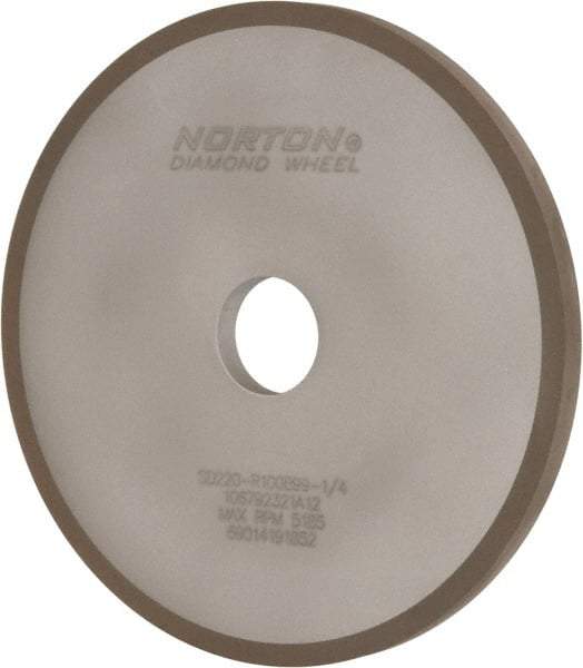 Norton - 7" Diam x 1-1/4" Hole x 3/8" Thick, 220 Grit Surface Grinding Wheel - Diamond, Type 1A1, Very Fine Grade, Resinoid Bond - Benchmark Tooling