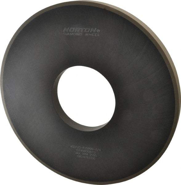 Norton - 14" Diam x 5" Hole x 1" Thick, 120 Grit Surface Grinding Wheel - Diamond, Type 1A1, Fine Grade, Resinoid Bond - Benchmark Tooling