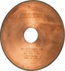 Norton - 6" Diam x 1-1/4" Hole, 150 Grit Surface Grinding Wheel - Diamond, Type 1A1R, Medium Grade - Benchmark Tooling
