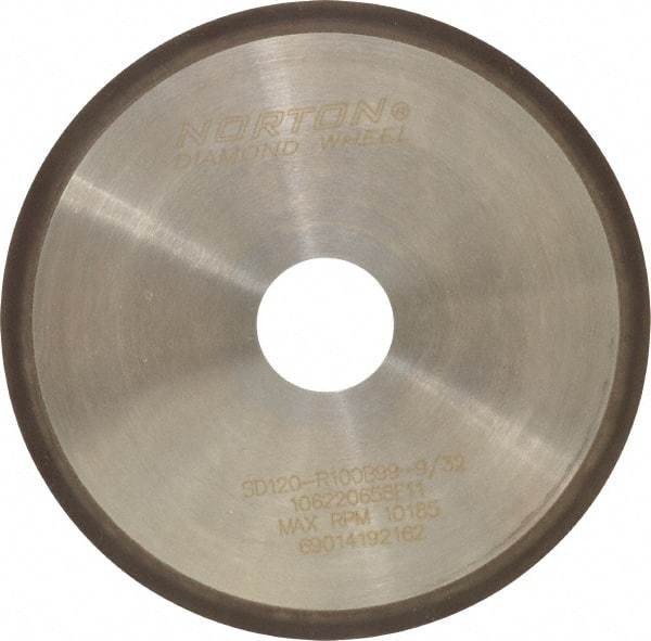 Norton - 6" Diam x 1-1/4" Hole, 120 Grit Surface Grinding Wheel - Diamond, Type 1A1R, Coarse Grade - Benchmark Tooling