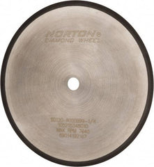 Norton - 8" Diam x 5/8" Hole, 120 Grit Surface Grinding Wheel - Diamond, Type 1A1R, Coarse Grade - Benchmark Tooling