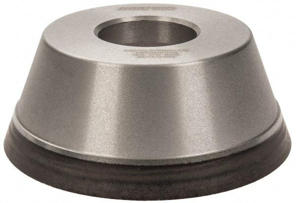 Norton - 3-3/4" Diam, 1-1/4" Hole Size, 1-1/2" Overall Thickness, 120 Grit, Type 11 Tool & Cutter Grinding Wheel - Fine Grade, Diamond, Resinoid Bond - Benchmark Tooling
