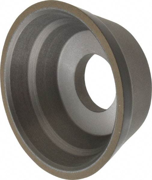 Norton - 3-3/4" Diam, 1-1/4" Hole Size, 1-1/2" Overall Thickness, 180 Grit, Type 11 Tool & Cutter Grinding Wheel - Very Fine Grade, Diamond, Resinoid Bond - Benchmark Tooling