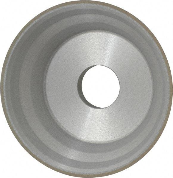 Norton - 5" Diam, 1-1/4" Hole Size, 1-3/4" Overall Thickness, 120 Grit, Type 11 Tool & Cutter Grinding Wheel - Fine Grade, CBN, Resinoid Bond - Benchmark Tooling