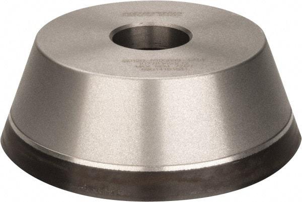 Norton - 5" Diam, 1-1/4" Hole Size, 1-3/4" Overall Thickness, 120 Grit, Type 11 Tool & Cutter Grinding Wheel - Fine Grade, Diamond, Resinoid Bond - Benchmark Tooling