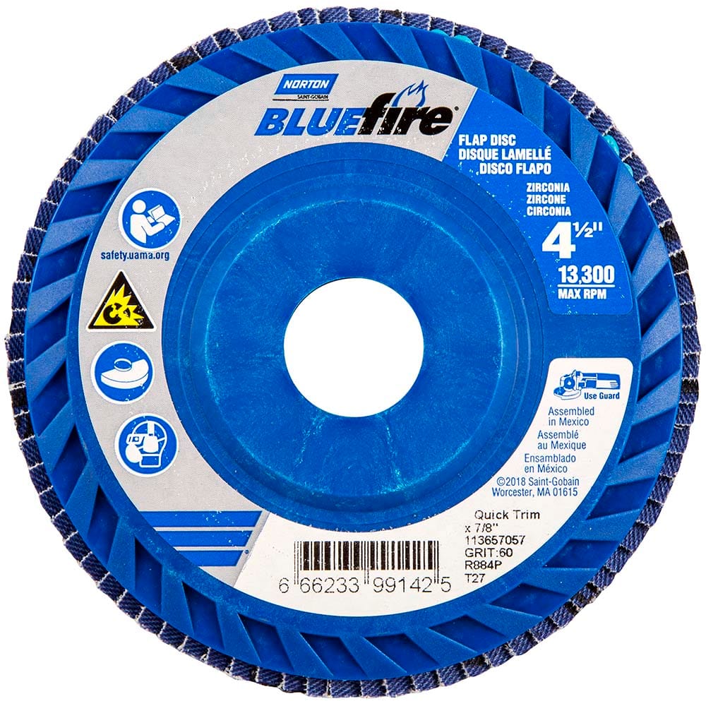 Norton - Flap Discs Abrasive Type: Coated Flap Disc Type: Type 27 - Benchmark Tooling