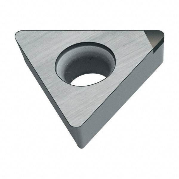 Walter - TCMW21.52 Grade WCB50 CBN Turning Insert - Uncoated, 60° Triangle, 1/4" Inscr Circle, 3/32" Thick, 1/32" Corner Radius - Benchmark Tooling