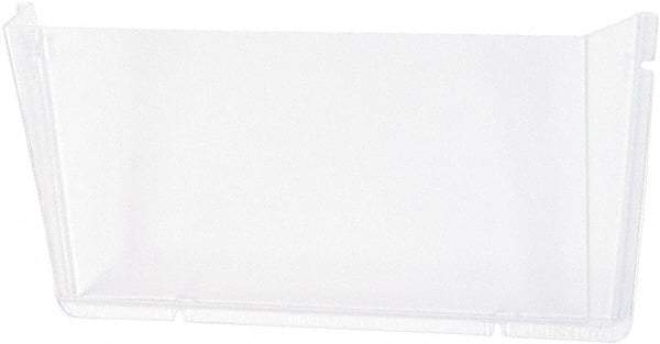 Deflect-o - 14-1/2" Wide x 6-1/2" High x 3" Deep Plastic Wall File - 1 Compartment, Clear - Benchmark Tooling