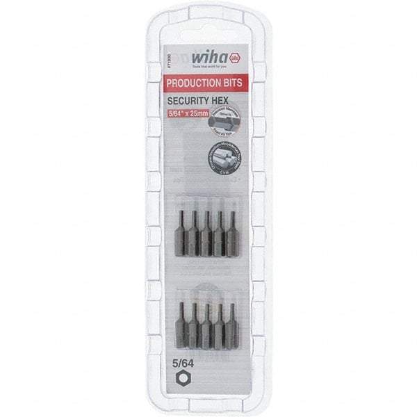 Wiha - 25mm Hex Screwdriver Bit - 1/4" Drive, 1" OAL - Benchmark Tooling