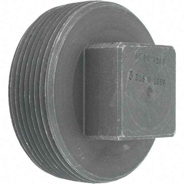 Made in USA - Size 3", Class 3,000, Forged Carbon Steel Black Pipe Square Plug - 3,000 psi, Threaded End Connection - Benchmark Tooling