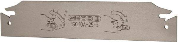 Seco - 0.984" Blade Height, 3/32" Blade Width, 5.91" OAL, Neutral Cut, Double End Indexable Cut-Off Blade - 2" Max Depth of Cut, 150.10A Blade, 150.10 Series - Benchmark Tooling