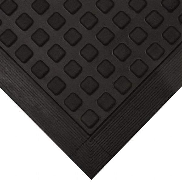 Wearwell - 5' Long x 3' Wide x 5/8" Thick, Anti-Fatigue Modular Matting Ramp Edge - Male, 1 Interlocking Side, Black, For Dry Areas, Series 502 - Benchmark Tooling
