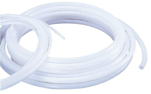Made in USA - 5/16" ID x 9/16" OD, 1/8" Wall Thickness, Cut to Length (100' Standard Length) Ester Urethane Tube - Natural, 100 Max psi, 85 Shore A Hardness - Benchmark Tooling