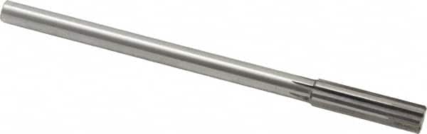 Made in USA - 0.521" Carbide-Tipped 6 Flute Chucking Reamer - Straight Flute, 7/16" Straight Shank, 2" Flute Length, 8" OAL - Benchmark Tooling