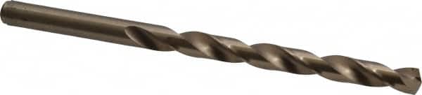 Cleveland - 6.53mm 135° Cobalt Jobber Drill - Oxide/Gold Finish, Right Hand Cut, Spiral Flute, Straight Shank, 4-1/8" OAL, Split Point - Benchmark Tooling