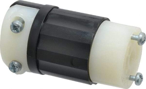 Leviton - 125 VAC, 15 Amp, ML-2R Configuration, Industrial Grade, Self Grounding Connector - 1 Phase, 2 Poles, 0.218 to 0.43 Inch Cord Diameter - Benchmark Tooling