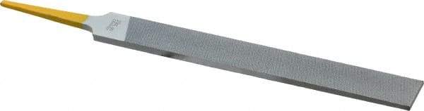 PFERD - 6" Swiss Pattern Hand File - Double Cut, 5/8" Width Diam x 5/32" Thick, With Tang - Benchmark Tooling