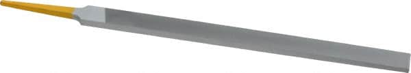 PFERD - 8" Swiss Pattern Regular Pillar File - Double Cut, 9/16" Width Diam x 7/32" Thick, With Tang - Benchmark Tooling