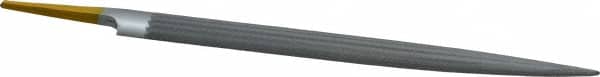 PFERD - 8" Swiss Pattern Half Round File - 3/4" Width Diam x 7/32" Thick, With Tang - Benchmark Tooling