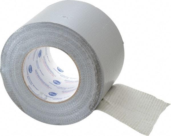 Intertape - 4" x 55m Silver Duct Tape - 9 mil, Rubber Adhesive, Polyethylene Cloth Backing, 18 Lb/ln Tensile Strength, 32°F to 160°F, Series AC20 - Benchmark Tooling