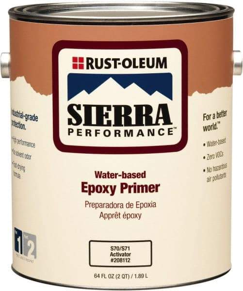 Rust-Oleum - 1 Gal White Water-Based Acrylic Enamel Primer - 200 to 300 Sq Ft Coverage, 2 gL Content, Quick Drying, Interior/Exterior - Benchmark Tooling