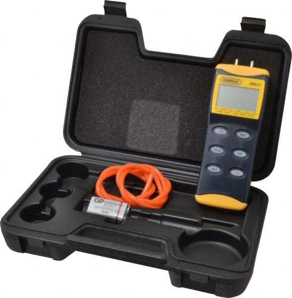General - 15 Max psi, 0.3% Accuracy, Handheld Digital Manometer - 30 Maximum PSI, 415 Inch Water Column - Benchmark Tooling