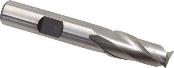 Hertel - 0.3937", 13/16" LOC, 3/8" Shank Diam, 2-1/2" OAL, 2 Flute, Cobalt Square End Mill - Single End, Uncoated, Spiral Flute, Centercutting, Right Hand Cut, Right Hand Flute - Benchmark Tooling