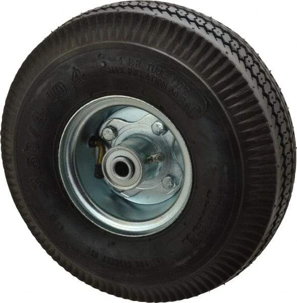 Albion - 10 Inch Diameter x 4-1/8 Inch Wide, Pneumatic Caster Wheel - 350 Lb. Capacity, 3-1/2 Inch Hub Length, 1/2 Inch Axle Diameter, Ball Bearing - Benchmark Tooling