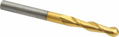 Hertel - 1/4" Diam, 1-1/8" LOC, 2 Flute Solid Carbide Ball End Mill - TiN Finish, Single End, 3" OAL, 1/4" Shank Diam - Benchmark Tooling