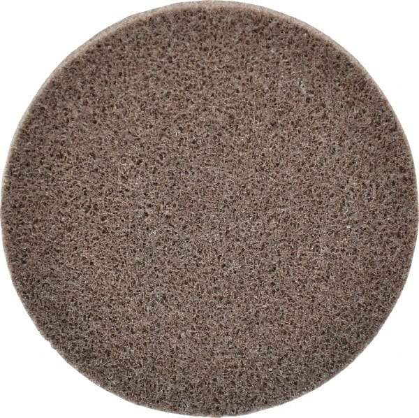 3M - 3" Disc Diam, Aluminum Oxide Quick Change Disc - Type R Attaching System, Nonwoven, Tan, Medium Grade, 15,100 RPM - Benchmark Tooling