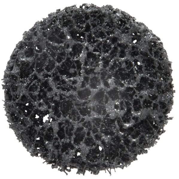 3M - 2" Disc Diam, Silicon Carbide Quick Change Disc - Type R Attaching System, Nonwoven, Black, Very Coarse Grade, 18,000 RPM - Benchmark Tooling