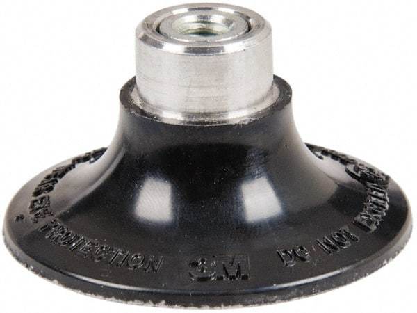 3M - 2" Diam Hard Backing Pad - 1/4-20 Thread & 25000 Max RPM, for Deburring Wheels - Benchmark Tooling