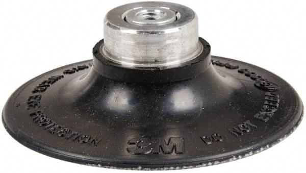 3M - 3" Diam Quick-Change Type S Disc Backing Pad - Medium Density, 18,000 RPM, Roloc TS Compatible - Benchmark Tooling