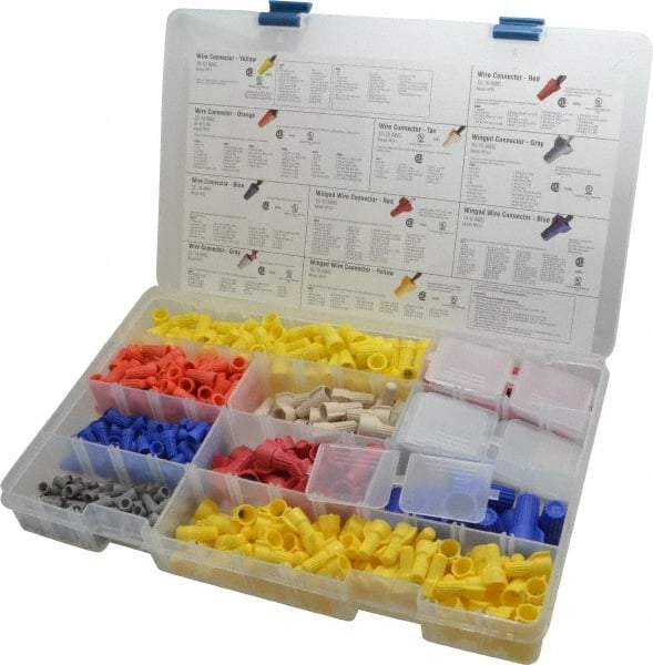 Buchanan - 570 Piece, Wire Connector Kit - 22 to 6 AWG Compatible Wire Size - Benchmark Tooling