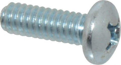 Value Collection - 1/4-20 UNC, 3/4" Length Under Head Phillips Drive Machine Screw - Pan Head, Grade 2 Steel, Without Washer - Benchmark Tooling