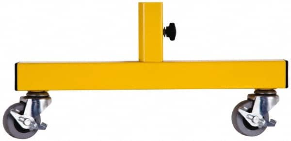 Made in USA - Aluminum and Steel Frame Caster Feet - Safety Yellow - Benchmark Tooling